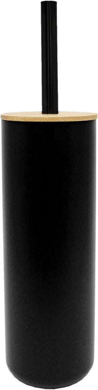 Douceur d'Intérieur Smart - Escobilla de váter, diámetro de 9,1 cm x 37,2 cm, Negra, poliestireno y bambú