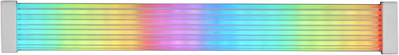Mars Gaming MCA-16X, Cable de Alimentación ARGB 16PIN (8+8) PCIe para Tarjeta Gráfica, LEDs Ultra-brillantes, Iluminación ARGB Sincronizada, Cable Monocapa de Silicona Flexible con Tira de Luz Lateral