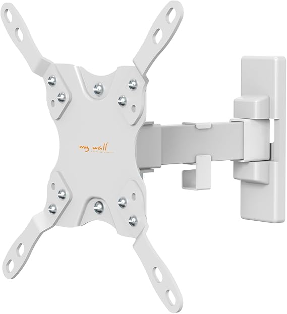 mywall Soporte de pared HF11-1WL para Flachbildschirme, VESA 75-200, Größe von 23-42 Zoll, Neigung +5°/-12°, 180° Drehbar, Monitorhalterung, Bildschirmhalterung con Kabelaufhängung