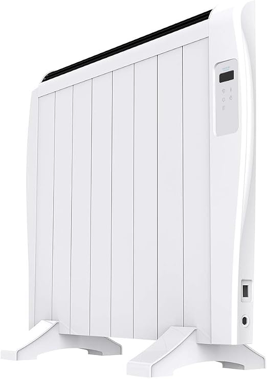 Cecotec Radiador Eléctrico Bajo Consumo Ready Warm 1800 Thermal Connected 8 Elementos, 1200 W, De pared o pie, Temporizador, Mando a Distancia, Pantalla LCD, Control Wifi