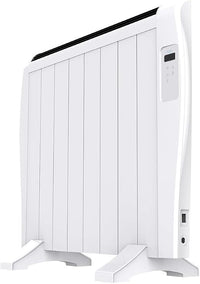 Cecotec Radiador Eléctrico Bajo Consumo Ready Warm 1800 Thermal Connected 8 Elementos, 1200 W, De pared o pie, Temporizador, Mando a Distancia, Pantalla LCD, Control Wifi