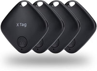 NK Air Tag Smart Pack 4 - Localizador Compatible con Apple, Localizador de Objetos, Bluetooth (Android NO Funciona) Coche, Cartera, Maletas, Niños - Pack 4 Unidades (Color Negro)