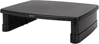 Amazon Basics Rectangular Soporte de Escritorio Ajustable para Monitor de Ordenador para Reducir la tensión del Cuello, se Adapta a monitores y Ordenadores portátiles de hasta 22 Libras, Negro