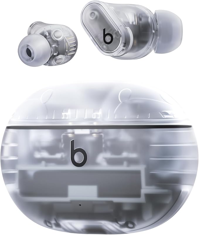 Beats Studio Buds + | echt draadloze oortjes met ruisonderdrukking, verbeterde compatibiliteit met Apple en Android, ingebouwde microfoon, ruimtelijke audio - Transparant