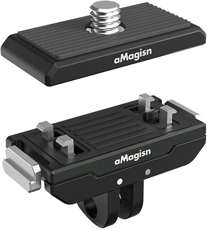 LICHIFIT Soporte magnético de liberación rápida + soporte de extensión de tornillo de 1/4 pulgadas para Insta360 Ace/Ace Pro para Insta360 X4/X3 para cámara GoPro Hero 12/11, accesorios de adaptador