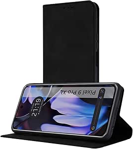Funda Libro de Polipiel con Tarjetero para Google Pixel 9 Pro XL 5G Color Negra