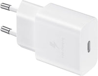 Samsung Chargeur Original USB C, Adaptateur Secteur 15W Charge Rapide, Adaptateur USB C, sans câble, Blanc