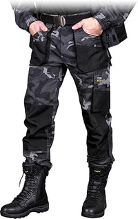 Reis FORECO-T MOB48 Arbeitshosen Männer, Arbeitshose, Schnittschutzhose, Arbeithose Herren, Tarnfarbe Schwarz, 48 Größe