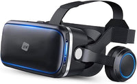 NK Gafas Inteligentes VR con Auriculares - Realidad Virtual 3D con Audio para Smartphone Entre 4.7