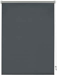 Deco Company Estor enrollable térmico sin taladrar, Montaje con pinza, Óptima reflexión de la luz, Ahorro energético, Opaco, Todas las piezas de montaje incluidas, Antracita, 55 x 150 cm, 1 unidad