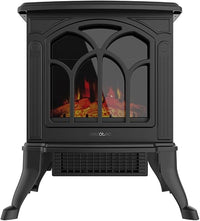 Cecotec Chimenea Eléctrica de Pie ReadyWarm 1500 Flames. 1500 W, 2 Niveles de Potencia, Termostato Ajustable y Control Independiente de las Llamas, Área de Cobertura 20 m2