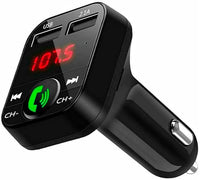 NK Bluetooth V5.0 FM Transmitter für Auto und LKW 12/24V - Freisprecheinrichtung, Musikplayer +EDR, Radioempfänger Adapter, Dual USB Schnellladung 2.1A, NK-FM2102