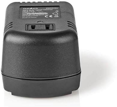 Nedis transformador de corriente - Alimentación de red con 230 V CA 50 Hz - 75 W - Contacto de protección - Equipado con un fusible - Negro