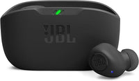 JBL Wave Buds, auriculares inalámbricos In-Ear con resistencia al agua IP54 e IPX2, bajos potentes y 32 horas de duración de la batería, en negro
