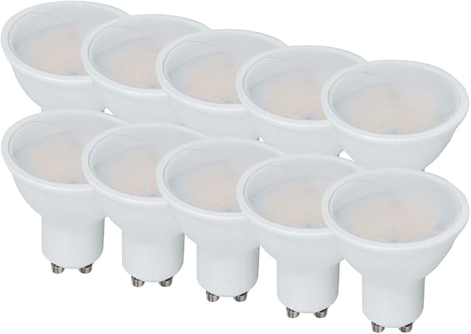 LEDLUX bombillas LED GU10, 10 W, 1000 lúmenes, difusor mate, ángulo de 110 grados, garantía de 5 años (10 PIEZAS, 4000K)