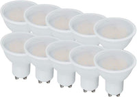 LEDLUX bombillas LED GU10, 10 W, 1000 lúmenes, difusor mate, ángulo de 110 grados, garantía de 5 años (10 PIEZAS, 4000K)