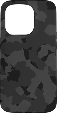 Funda de camuflaje con estampado de camuflaje negro medianoche Carcasa para iPhone 15 Pro