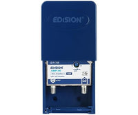EDISION AMP-10 Mastverstärker 1UHF, 10-25db Einstellbar, 107dBmV, 24V, para Digitale Terrestrische DVB-T/T2 Antennnen adecuado, Frequenzbereich UHF 470-694Mhz, 5G LTE Filter