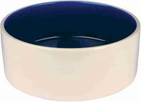 Trixie 2452 Comedero Cerámico, 2.1 L, 22 cm, Crema Azul