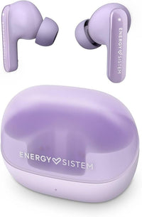 Energy Sistem Serenity ANC – Auriculares True Wireless con cancelación de Ruido (4 micrófonos, Bluetooth 5.4, plástico Reciclado, 25 Horas de batería, Certificado IPX4) (Lavender)