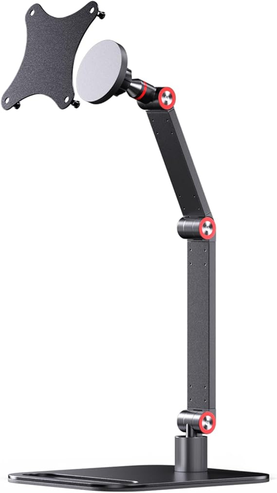 Soporte para monitor portátil con liberación rápida magnética - Plegable para monitores portátiles de 12, 12,5, 15,6, 17, 17,3, 18 y 18,5 pulgadas, soporte VESA de 75 x 75 mm, soporte plegable para