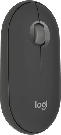 Logitech Pebble Mouse 2 M350s, estilizado ratón inalámbrico Bluetooth, Ligero, Personalizable, clics discretos, Easy-Switch, Windows, macOS, iPadOS, Android, ChromeOS - Grafito