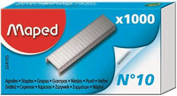 Maped - Material de Oficina - Grapas nº 10 en Caja Compacta - 1000 Unidades - Sistema para Comprobar Compatibilidad con Grapadora - Resultados Profesionales