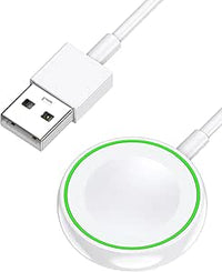 Estación de Carga Inalámbrica para Apple Watch Series 11/10/9/8/7/6/5/4/3/2/SE/Ultra, Cargador Inalámbrico Rápido, Base de Carga Magnética- Blanco