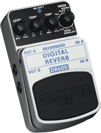 Behringer DR600 Digital Stereo Reverb Pedal with 6 Studio-Quality Effects, Dual Output Jacks, Durable Design and Intuitive Controls for Guitarists and Home Recording