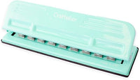 Craftelier - Perforadora de 9 Agujeros para Planners, Agendas o Cuadernos de Disco para Scrapbooking y Manualidades | Capacidad de Perforación para 3 Papeles de 90 g/m2 | Tamaño Aprox. 29 x 9 x 5 cm