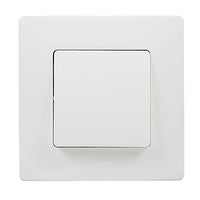 LEGRAND Interruptor Conmutador 10A, Gama Niloé Monobloc, Mecanismo Completo con Marco, Blanco, 396450