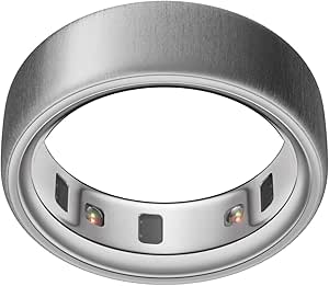 OURA Ring 4 Anillo Inteligente - Brushed Silver - Talla 11 | Averigua tu Talla con el Kit de Tallaje Ring 4 | Monitoriza el sueño, la FC, el estrés y más - hasta 8 días de autonomía