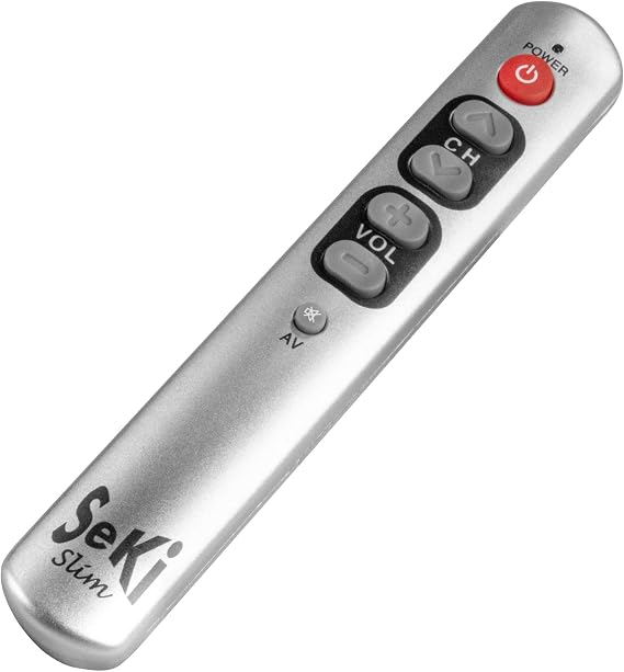 SeKi Slim silber lernfähige Universal-Mando a distancia con großen Tasten - para Senioren + Kinder