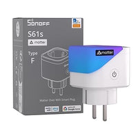 SONOFF S61s Smart Steckdosen 16A/3840W – Fernsteuerung & Sprachsteuerung für ein sichereres und smarteres Leben | Energieüberwachung & Zeitschaltuhr | Matter-kompatibel mit Alexa, Google und HomeKit