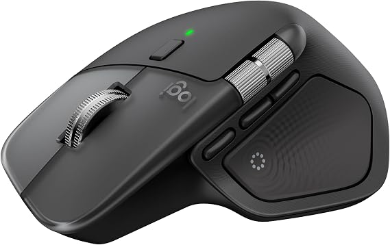 Logitech MX Master 4 for Mac, ratón Bluetooth ergonómico con Respuesta háptica Avanzada, Desplazamiento ultrarrápido, Carga USB-C, macOS, iPadOS, Windows - Negro Espacial