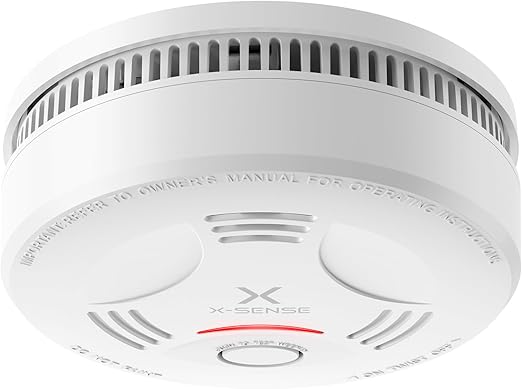 X-Sense Detector de Humo, Alarma de Incendio con Batería de 10 Años para el Hogar, Indicador LED y Botón de Silencio, Alarma de Humo con Batería, Conforma al Estándar EN 14604, SD11
