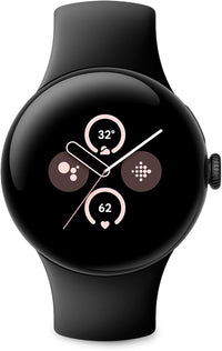 Google Pixel Watch 2 con Fitbit y Google - Control de frecuencia cardiaca, gestión del estrés y seguridad - Smartwatch Android - Caja de aluminio en negro mate - Correa deportiva en obsidiana - Wi-Fi