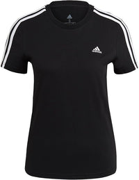adidas Essentials Slim 3-Stripes T-Shirt Camiseta de Deporte Mujer (Pack de 1)