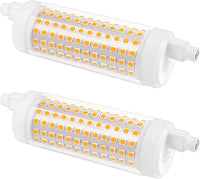R7S 118mm LED Regulable 20W Luz Calida 3000K, 2500LM, AC 230V, Equivalente a Halógena J118 R7S 150W-200W, Luz de 360°, Bombillas LED R7S 118mm Regulable en Cerámica, pack de 2