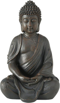 Boltze Figura Buddha seduta (altezza 20 cm, statua in resina, decorazione Feng-Shui, idea regalo, per interni ed esterni) 1020235