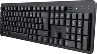 Trust ODY II Teclado inalámbrico silencioso AZERTY francés, Teclas Planas flotantes, Resistente a Salpicaduras, Receptor USB RF 2.4GHz, Teclado para PC, Ordenador portátil, Mac - Negro
