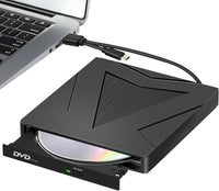 RUIZHI Unidades DVD/CD Externa, USB 3.0 y Type C portátil CD DVD +/- RW Grabadora de Reproductor Externo para PC Laptop Desktop MacBook, Compatible con Windows/7/8/10/XP/Linux/MacOS