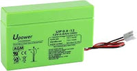 U-Power - Batería Plomo Regargable AGM Sellada 12V 0.8Ah - Uso General como Alarmas, UPS/SAI, Seguridad, Juguetes, Etc