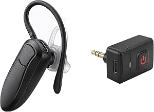 Jetfon BT-K2 Auricular Inalámbrico Bluetooth con Adaptador Walkie Talkie Tipo K, PTT Doble Modo y Autonomía de 26h, Compatible con Dynascan, Kenwood, Baofeng y Quansheng