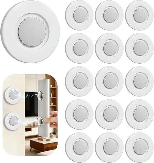 16 Piezas Soporte Para Mandos A Distancia De Pareds, Soportes Magnéticos Para Mando A Distancia, Autoadhesivo Para Mandos A Distancia De Pared, Organizador Mandos Magnético De Pared Para Tv, Enchufes