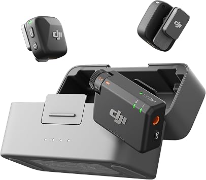 DJI Mic Mini (2 TX + 1 RX + Estuche Carga), superligero, Sonido detallado