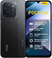 XIAOMI POCO C85 Smartphone de 6+128GB Negro Batería de 6000 mAh