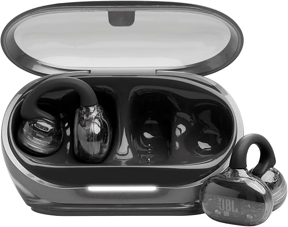 JBL Soundgear Clips, Auriculares Inalámbricos Open-Ear, Ghost Negro