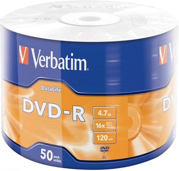 Verbatim DVD-R Data Life 4.7GB 16X Matt Siver Sur