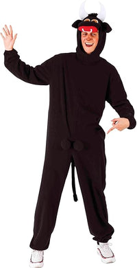 Rubies Disfraz Toro para Adulto, Unisex Talla Única, Jumpsuit con Capucha y Cola adjunta, Original de Rubies para Halloween, Carnaval, Fiestas, Despedida de Soltero, Cosplay y cumpleaños